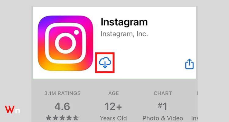 Tap the “Get icon” next to Instagram icon to download Instagram app on your iPhone.