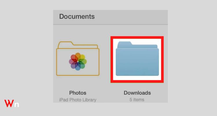 Tap the “Download” folder.