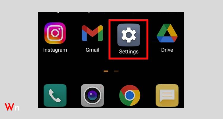 On your Android device, open the “Setting App.”